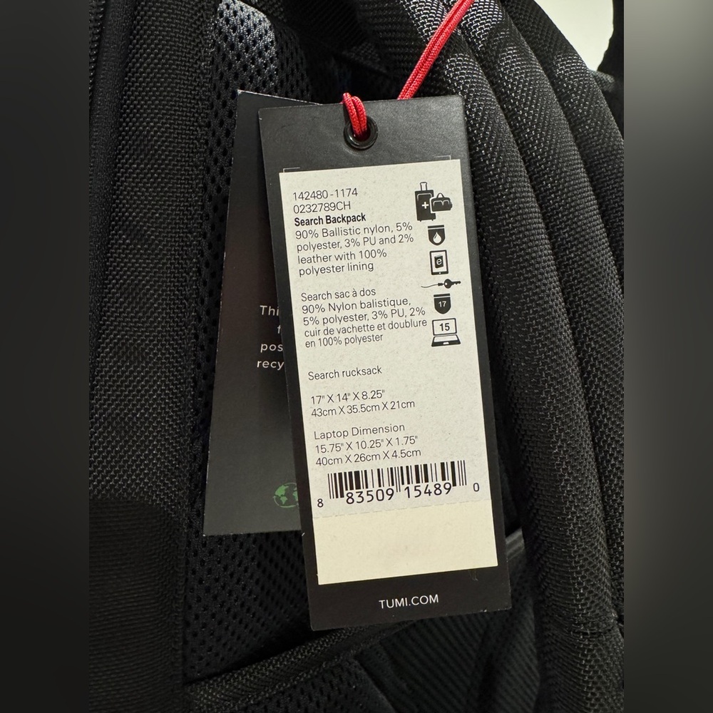 Tumi Alpha Bravo Search Backpack, Charcoal - Picture 12 of 16